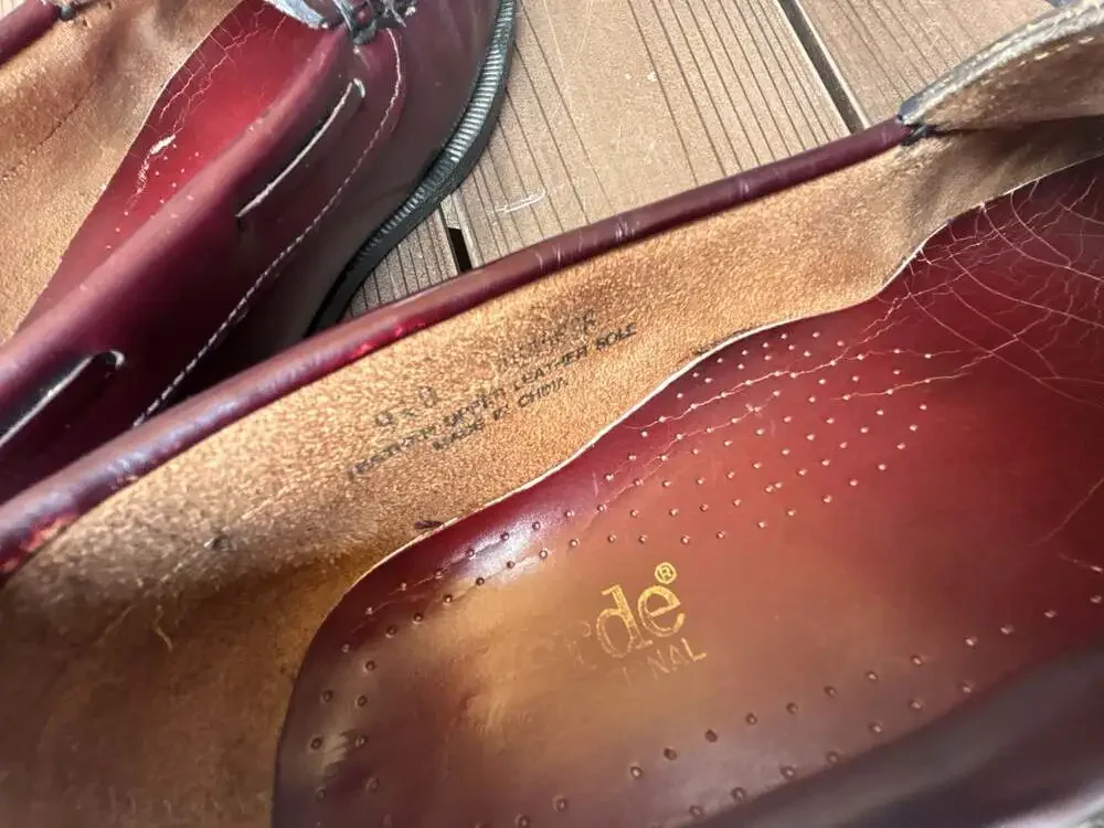 Verde International burgundy leather